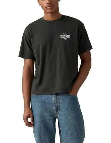 Graphic Cropped Tee in Roadside Round Up Phantom