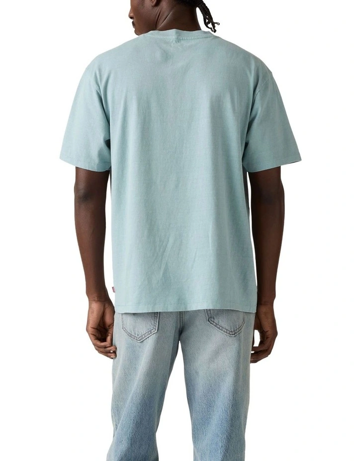 Red Tab Vintage T-shirt in Stone Blue image 2