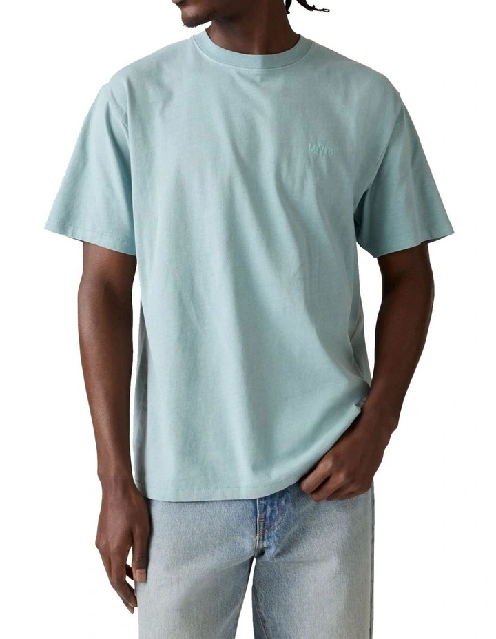 Red Tab Vintage T-shirt in Stone Blue image 3