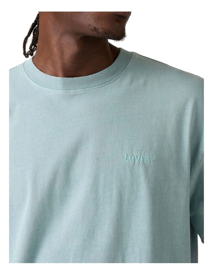 Red Tab Vintage T-shirt in Stone Blue image 4