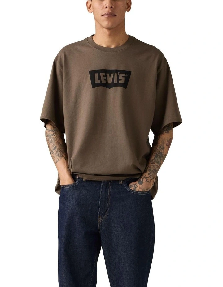 Half-Sleeve T-shirt in Khaki Green image 1