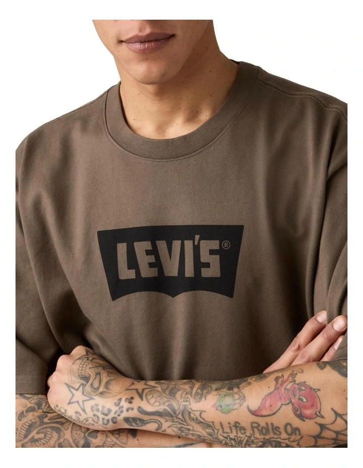 Half-Sleeve T-shirt in Khaki Green image 3