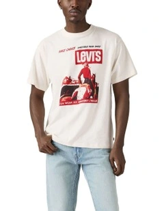 Graphic Vintage Fit T-shirt in First Choice Egret