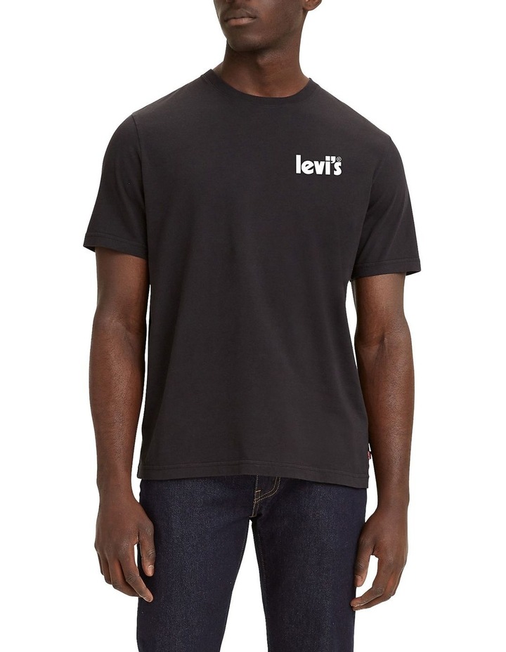 Relaxed Fit Short Sleeve Graphic T-shirt in Black