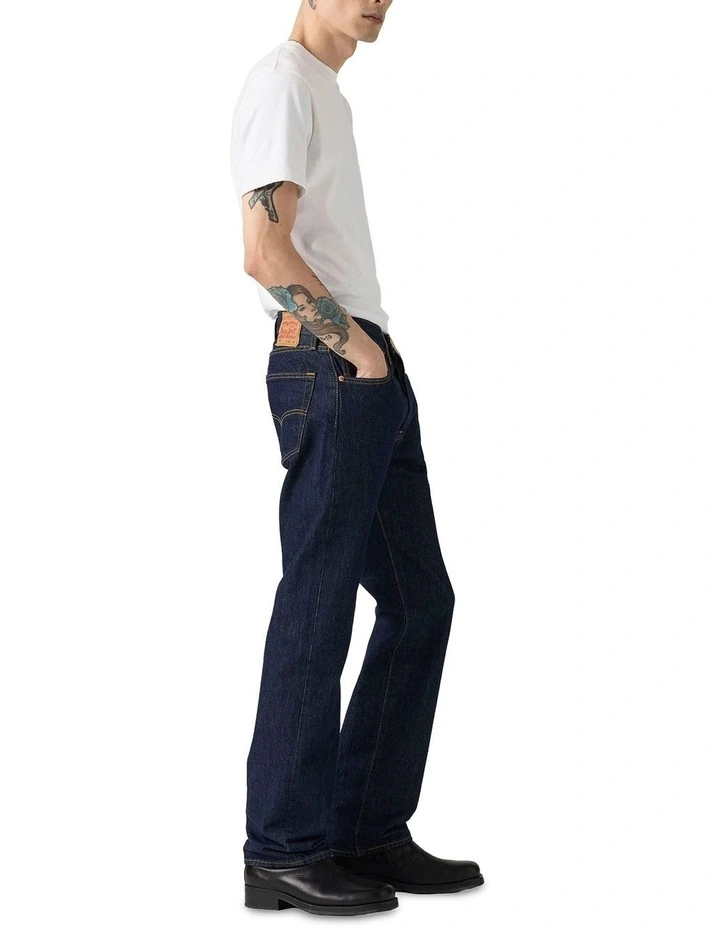 501 Original Fit Cotton Straight Leg Jeans in Rinse image 3