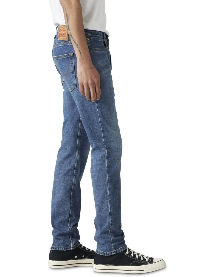 512 Tapered Slim Fit Jeans in Mid Blues image 3