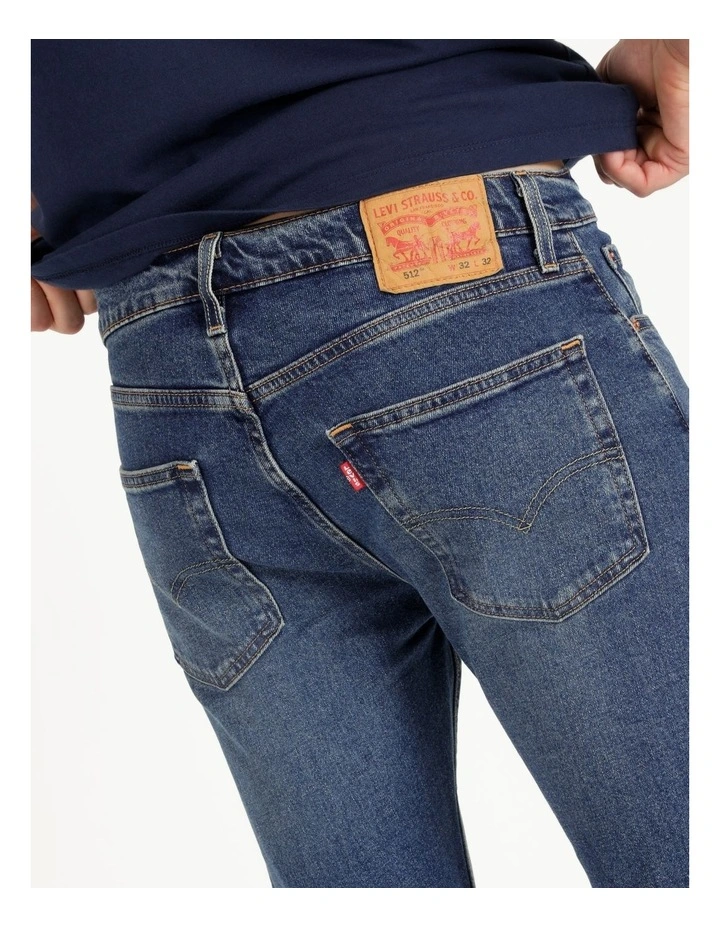 512 Tapered Slim Fit Jeans in Mid Blues image 5