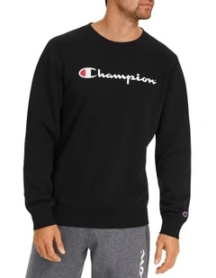 Script Crew Sweat Top Black