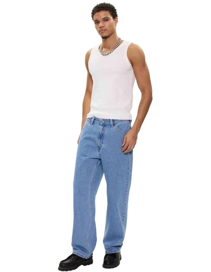 A5 Baggy Larry Jeans in Light Vintage Indigo image 3