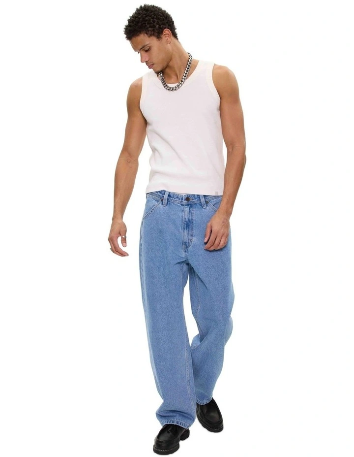 A5 Baggy Larry Jeans in Light Vintage Indigo image 4