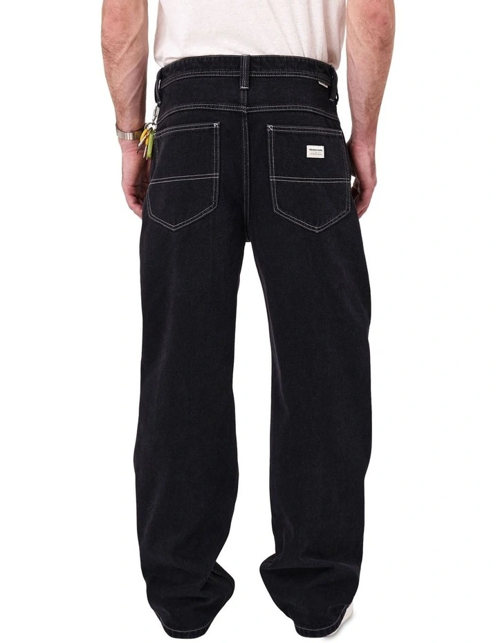 A5 Baggy Lance Jeans in Washed Black image 2