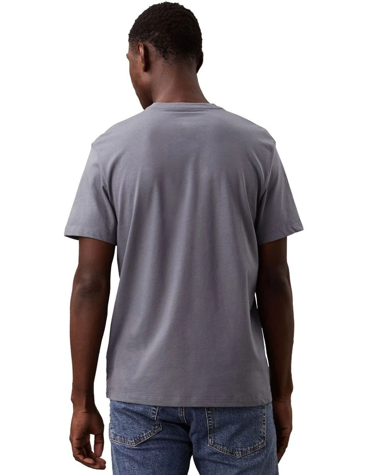 Hero Short Sleeves Monogram Tee 30S in Grey image 2