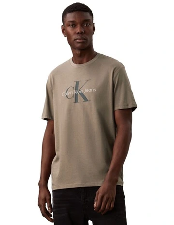Short Sleeve Hero Monogram Tee 30S in Falcon