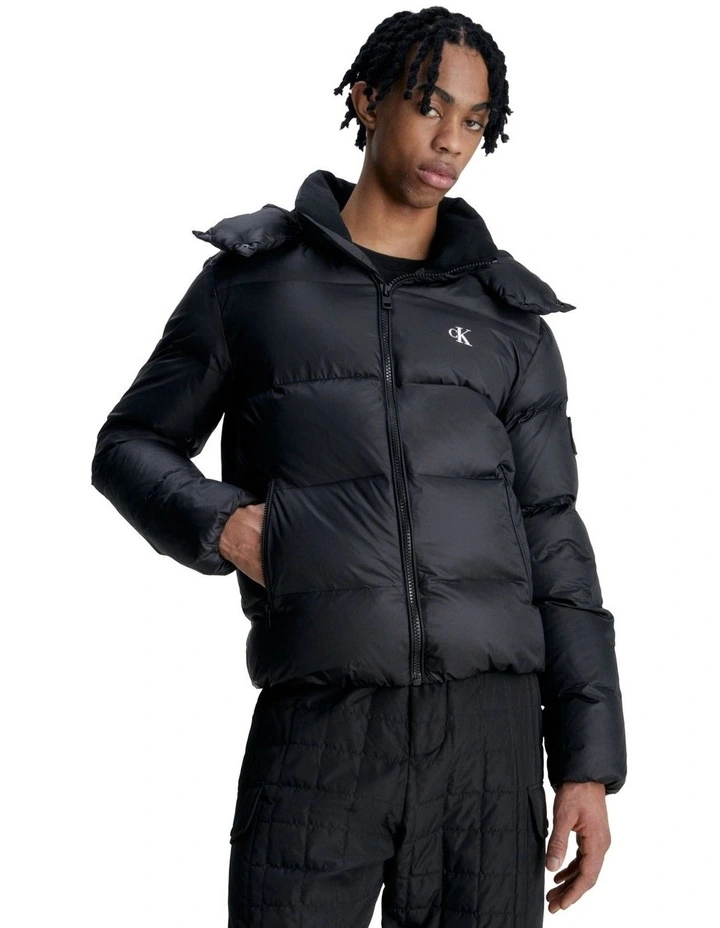 Essentials Down Jacket in Black image 1