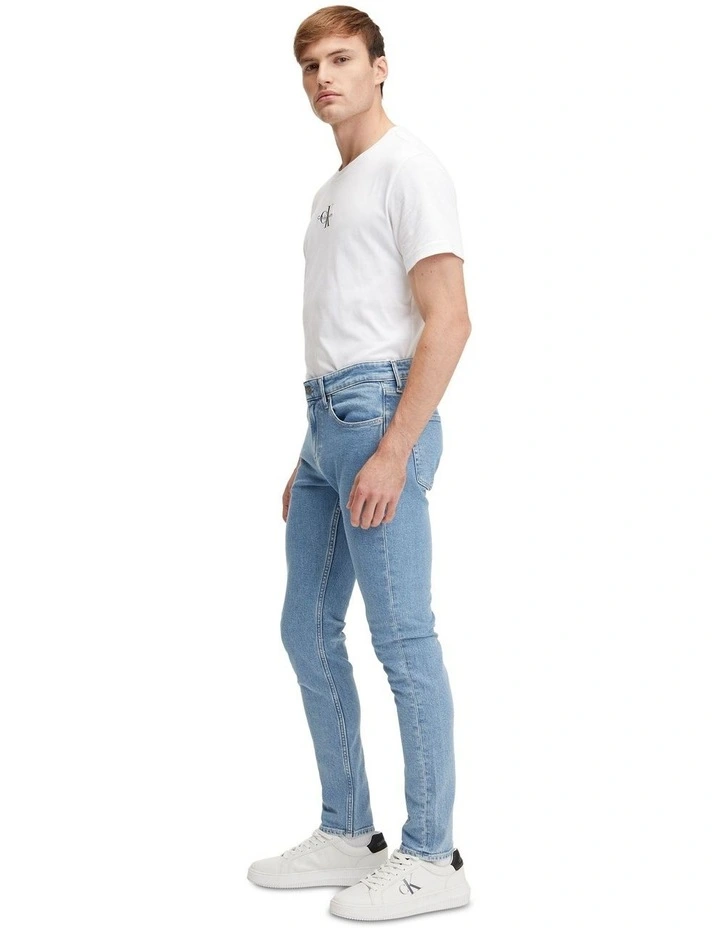 Slim Taper Denim in Light Blue image 3