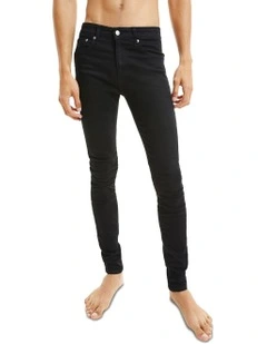 016 Low Rise Skinny Jeans in Black