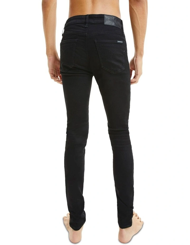 016 Low Rise Skinny Jeans in Black image 2
