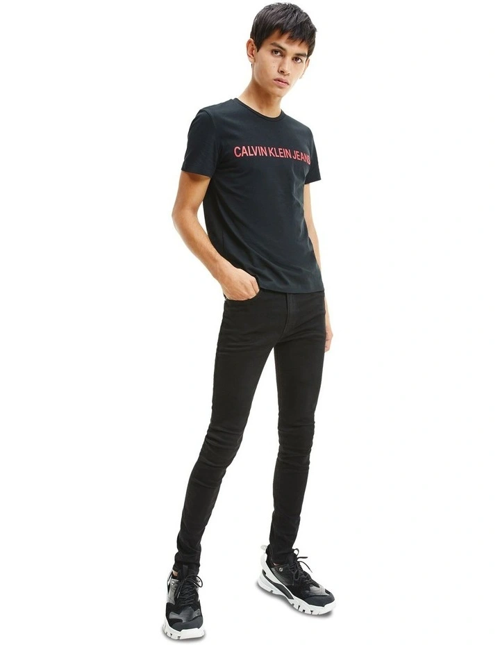 016 Low Rise Skinny Jeans in Black image 4
