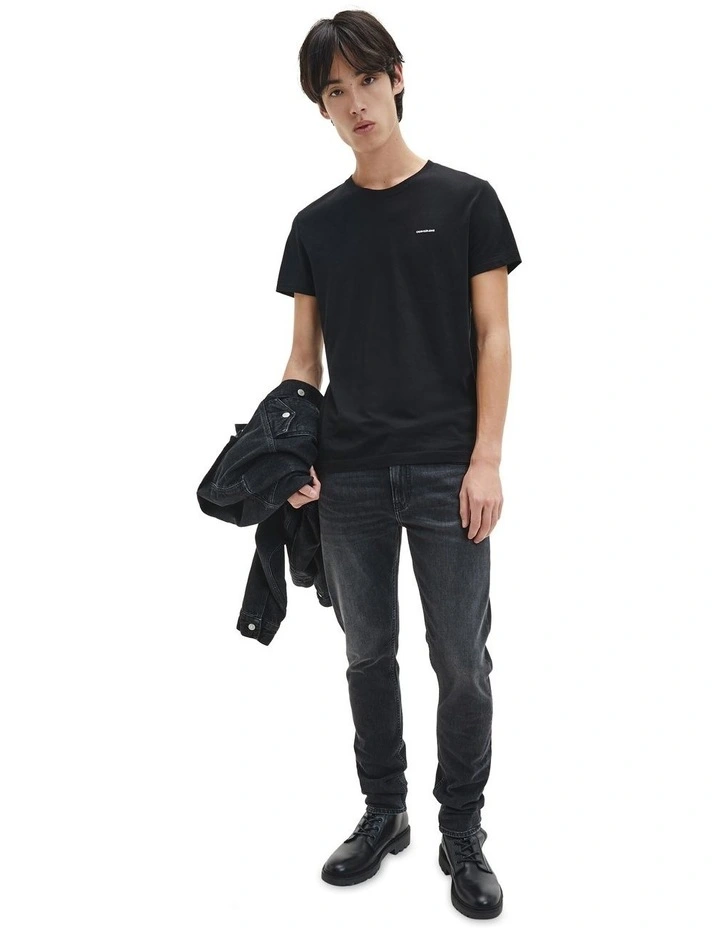 Slim Tapered Jeans in Black image 2