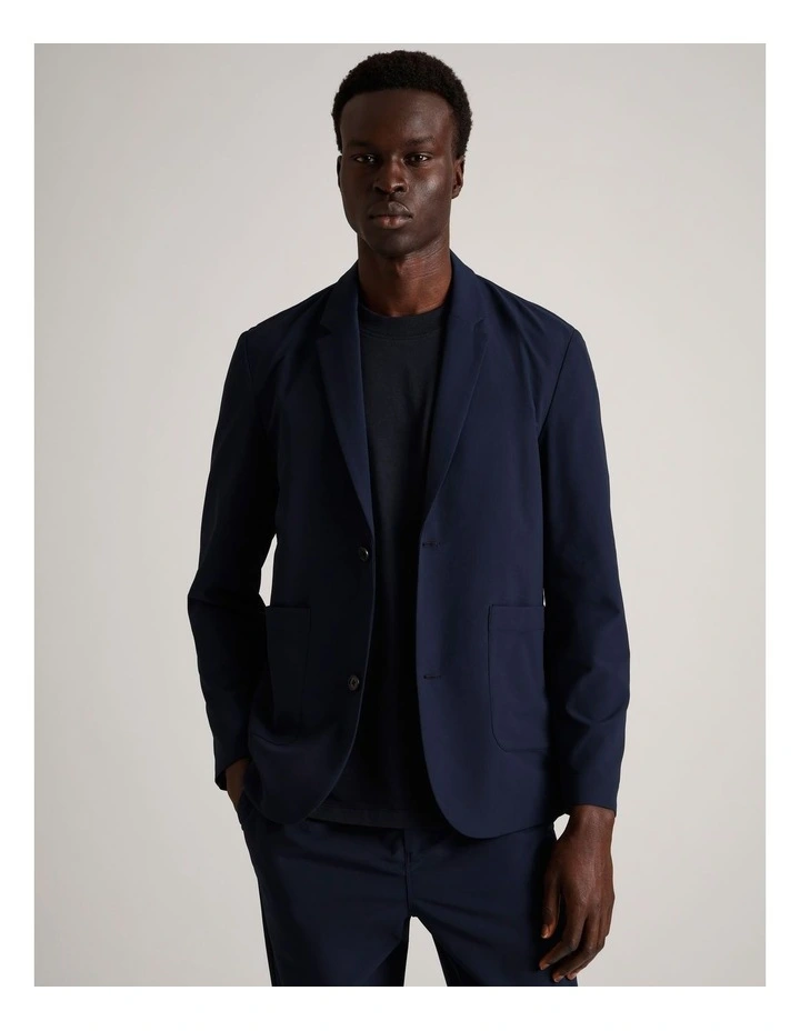 Jet-Setter Water Resistant Tech Blazer in Navy image 1