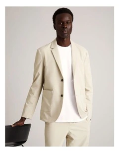 Jet-Setter Water Resistant Tech Blazer in Ecru