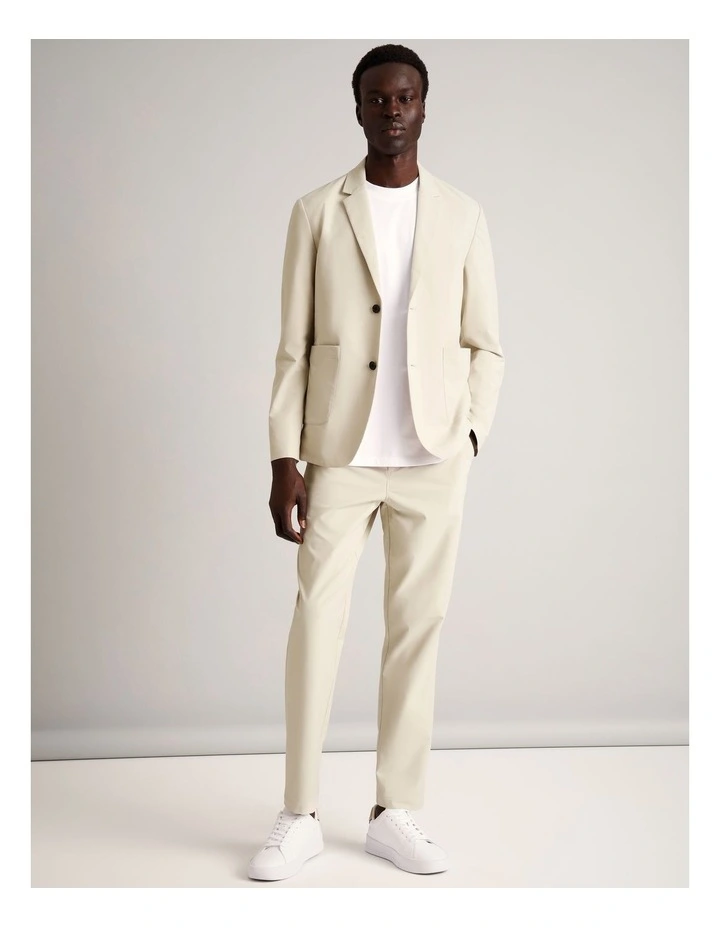Jet-Setter Water Resistant Tech Blazer in Ecru image 2