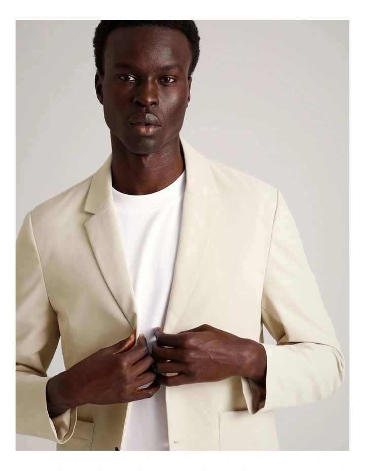 Jet-Setter Water Resistant Tech Blazer in Ecru image 3