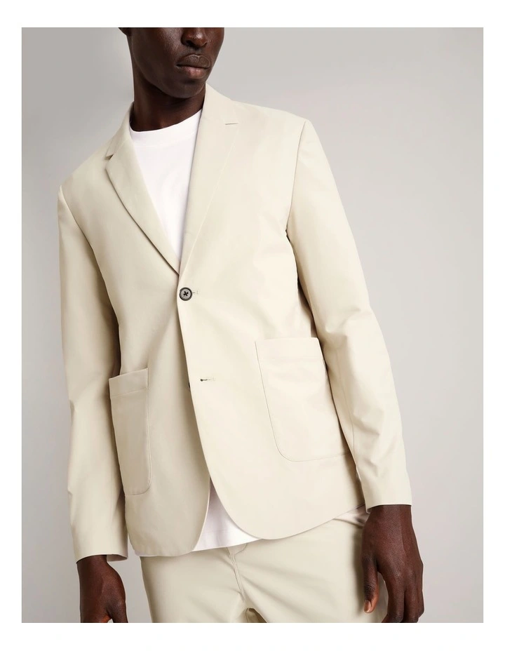 Jet-Setter Water Resistant Tech Blazer in Ecru image 7