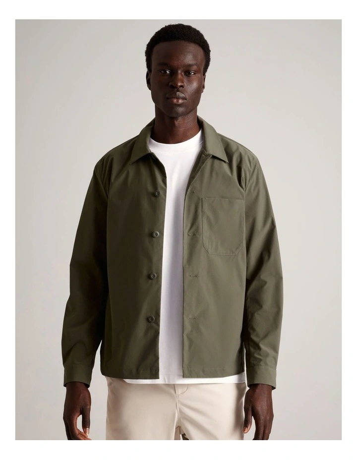 Jet-Setter Water Resistant Tech Jacket in Khaki image 1