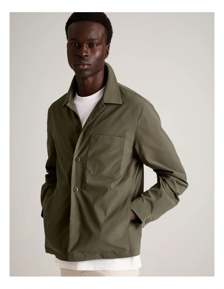 Jet-Setter Water Resistant Tech Jacket in Khaki image 2