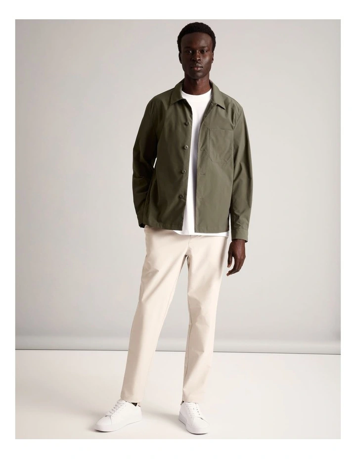 Jet-Setter Water Resistant Tech Jacket in Khaki image 3