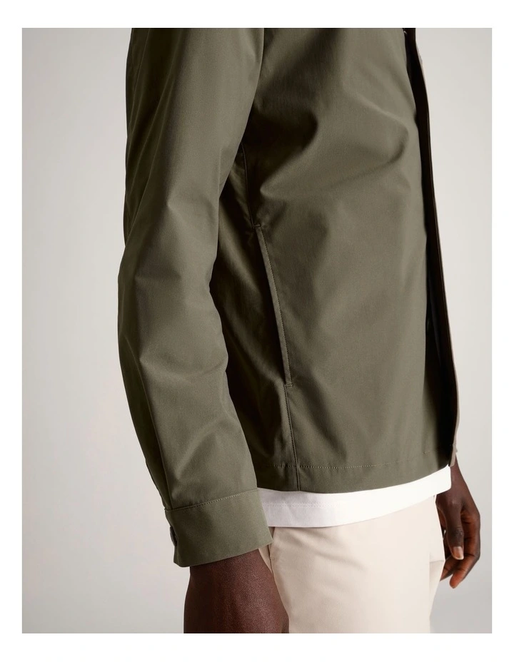 Jet-Setter Water Resistant Tech Jacket in Khaki image 4