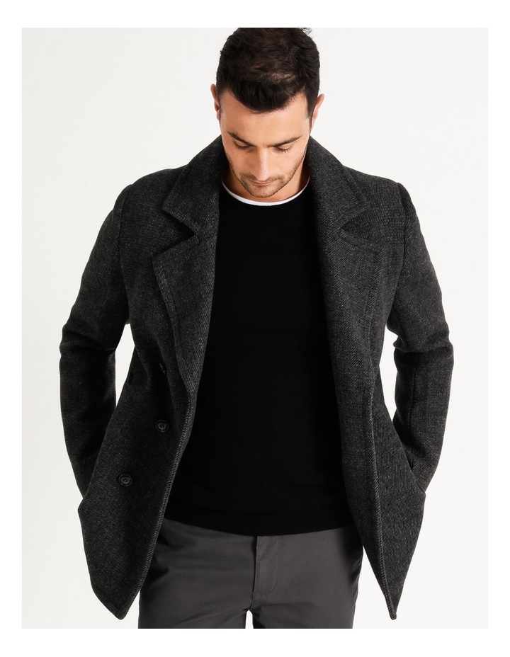 Blaq Oscar Peacoat In Charcoal | MYER