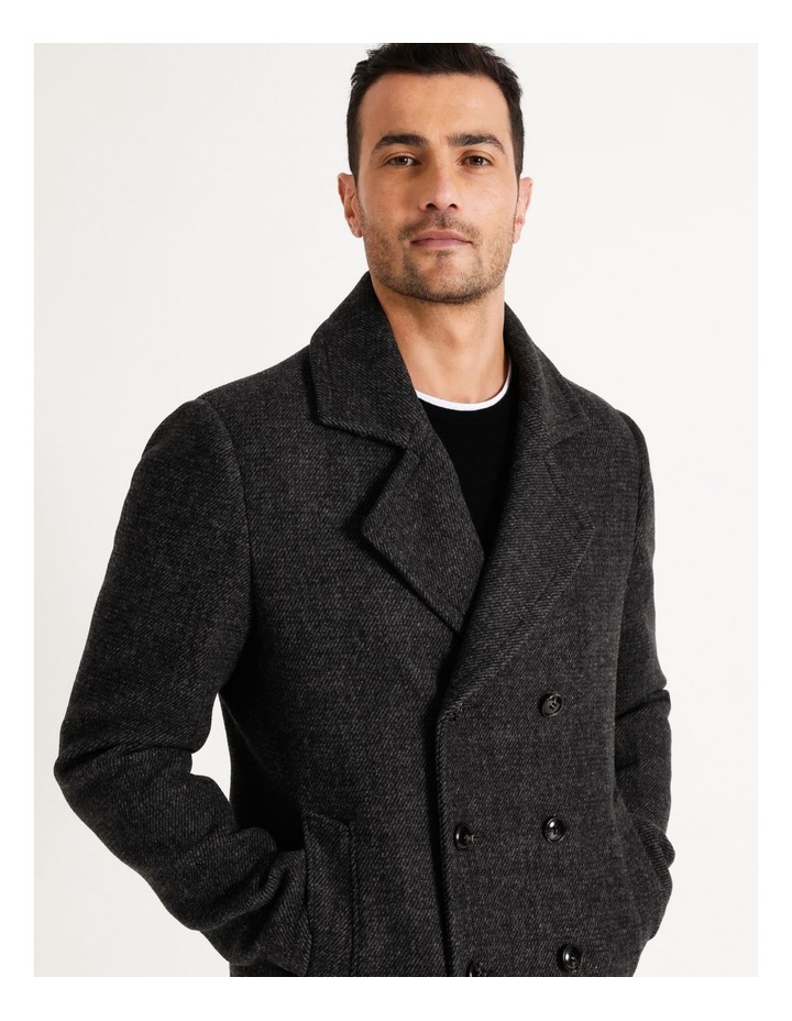 Blaq Oscar Peacoat In Charcoal | MYER