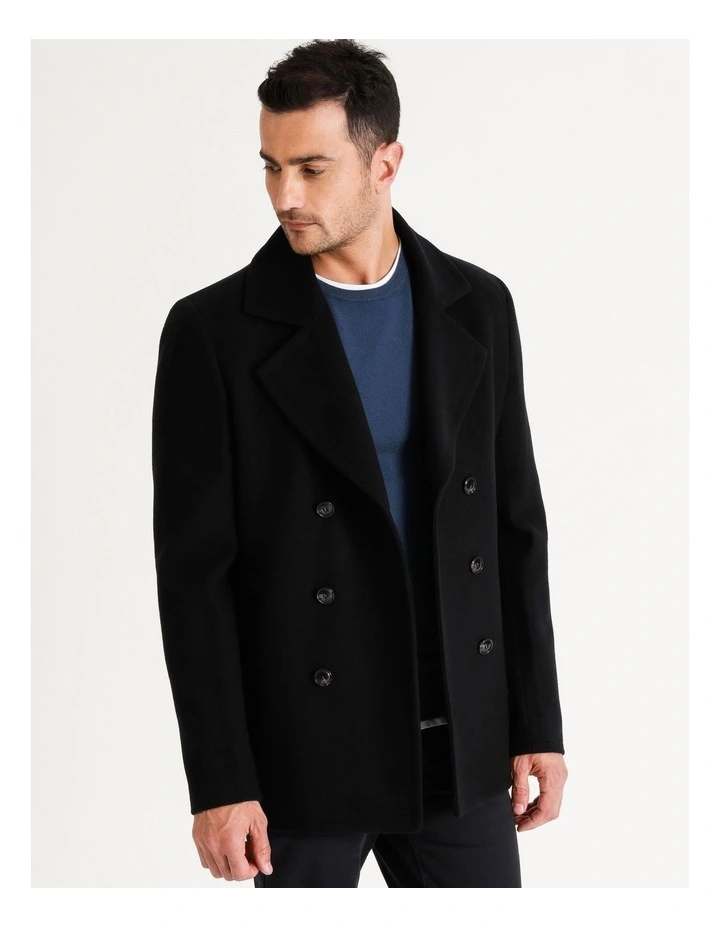 Blaq Oscar Peacoat Navy Myer Blaq Oscar Peacoat Navy Myer, Mens Pea Coat Navy Australia