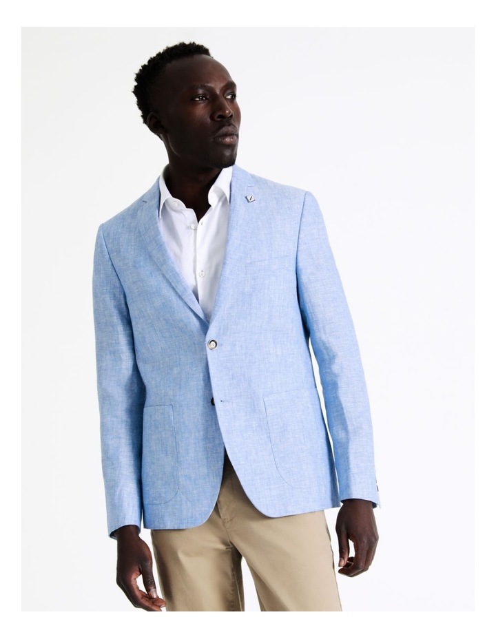 dark grey jacket blue pants