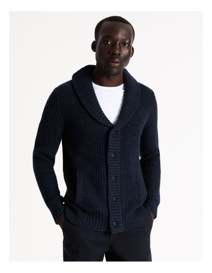 Blaq Felix Shawl Collar Cardigan In 