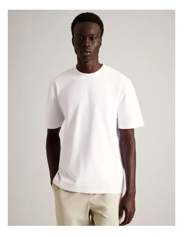 Jet-Setter Tech Crew Neck T-Shirt in White