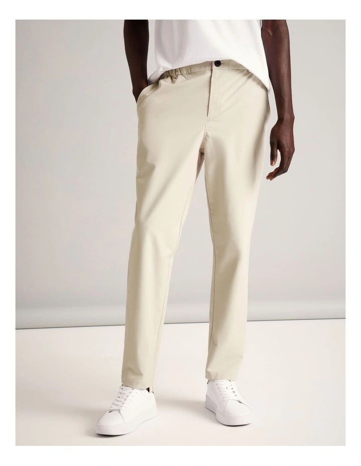 Jet-Setter Water Resistant Tech Pant in Ecru image 2