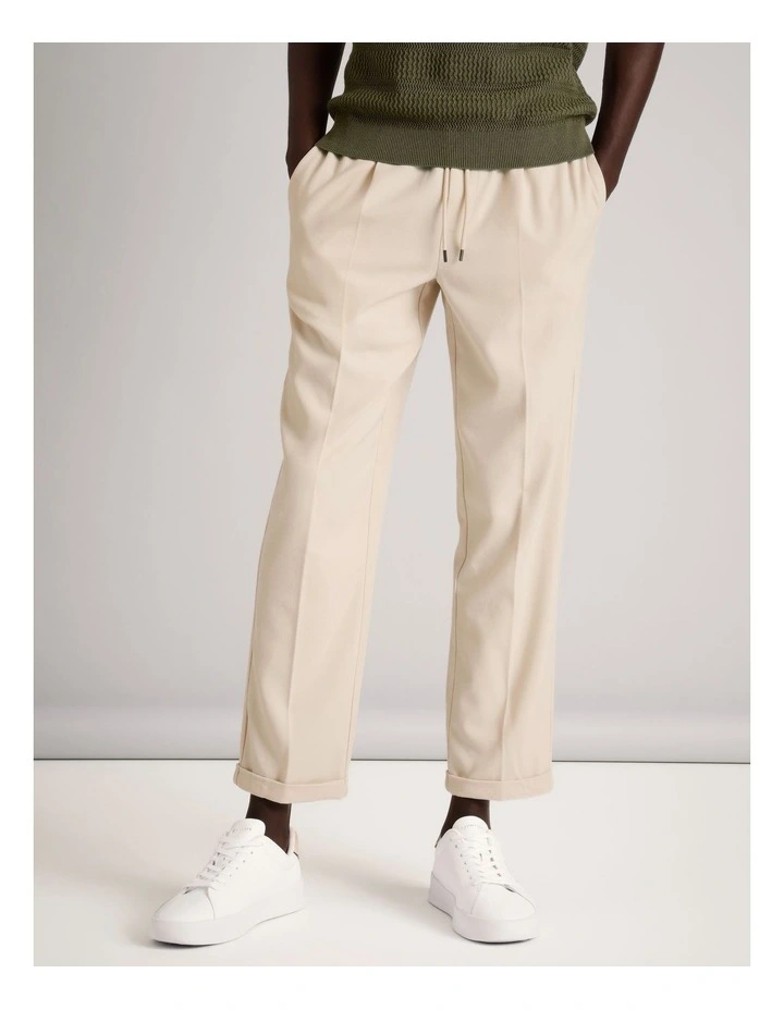 Colton Elasticated Relaxed Pant in Natural image 1
