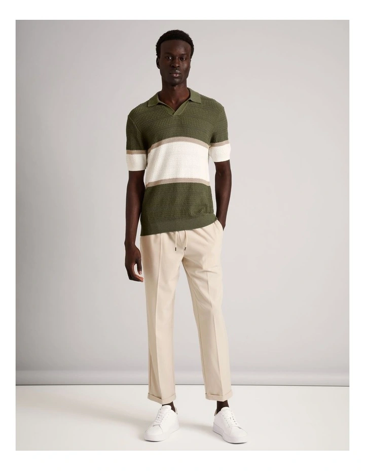 Colton Elasticated Relaxed Pant in Natural image 2