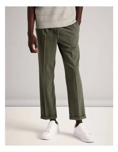 Colton Elasticated Relaxed Pant in Khaki