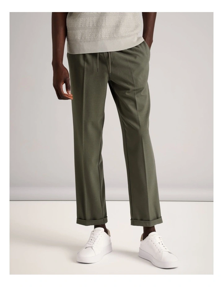 Colton Elasticated Relaxed Pant in Khaki image 1