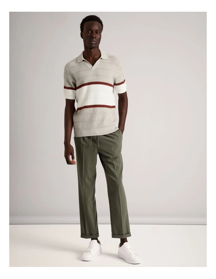 Colton Elasticated Relaxed Pant in Khaki image 2