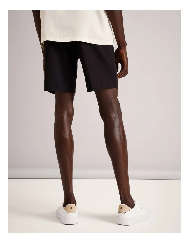 Louis Front Pleat Short in Black image 5