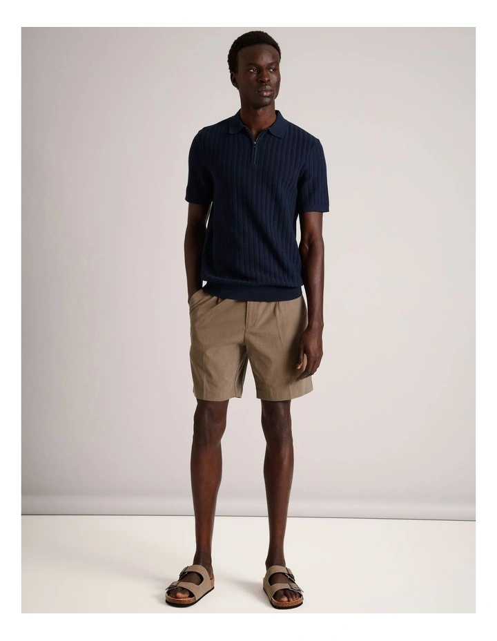 Louis Front Pleat Short in Taupe image 2