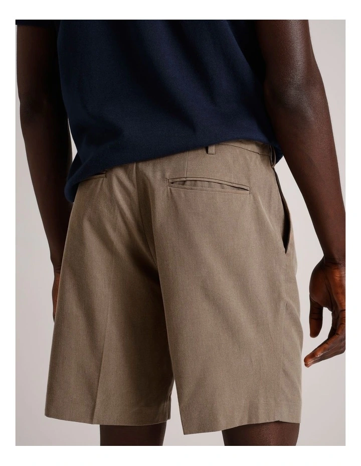 Louis Front Pleat Short in Taupe image 4