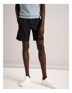 Louis Front Pleat Short in Charcoal