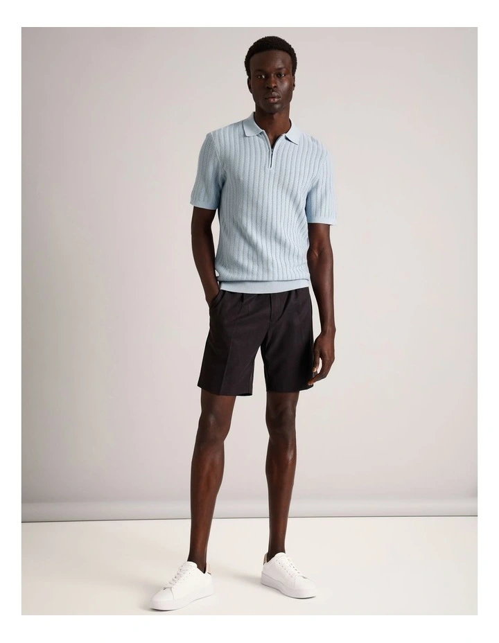 Louis Front Pleat Short in Charcoal image 2
