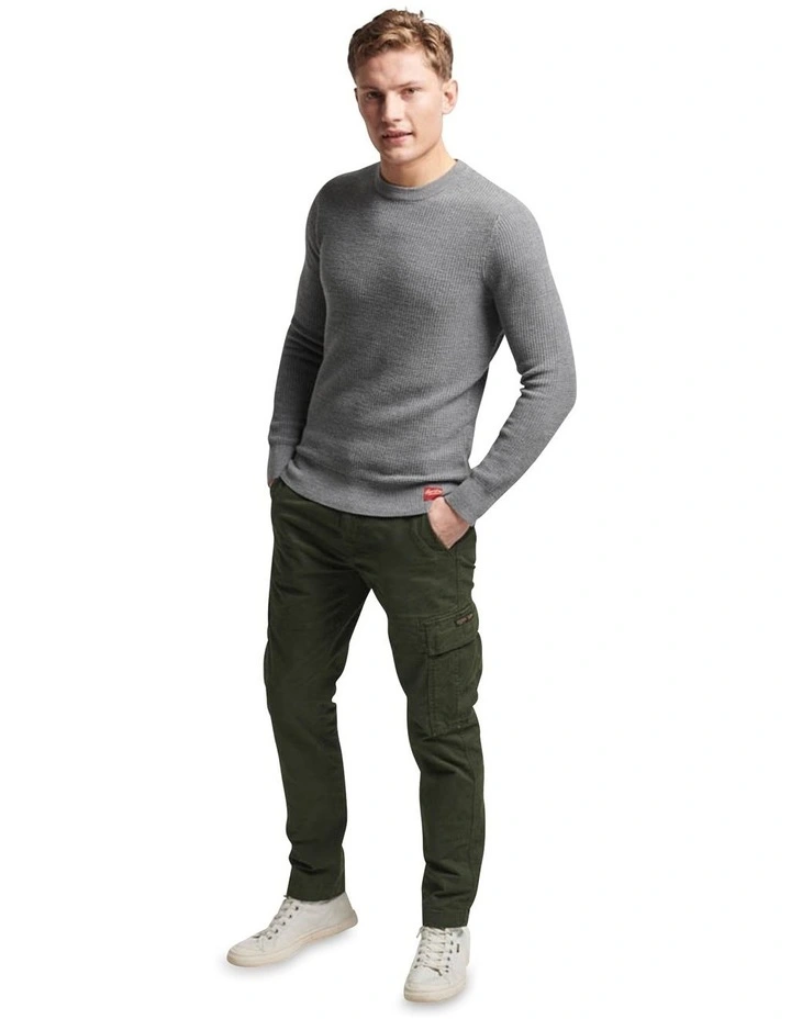 Textured Crew Knit Jumper in Storm Grey Heather image 4
